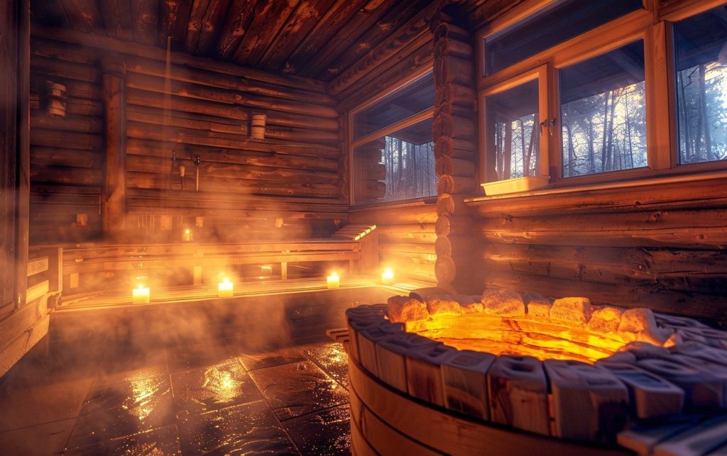 ai generated, sauna, steam