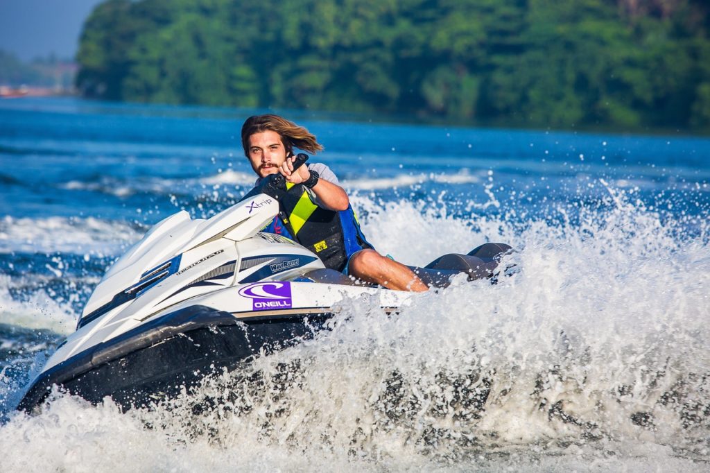 jet ski, splash, sea